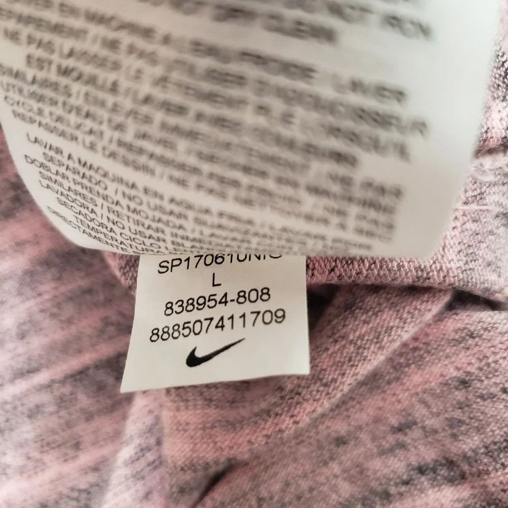 Nike Sportswear Top Womens Large Pink Athletic Short Sleeve High-Low Hem